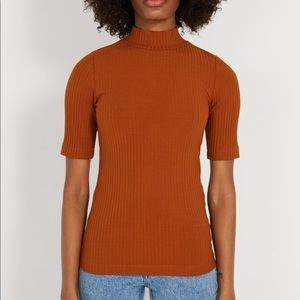 Frank & Oak Ribbed Mock Neck Shirt